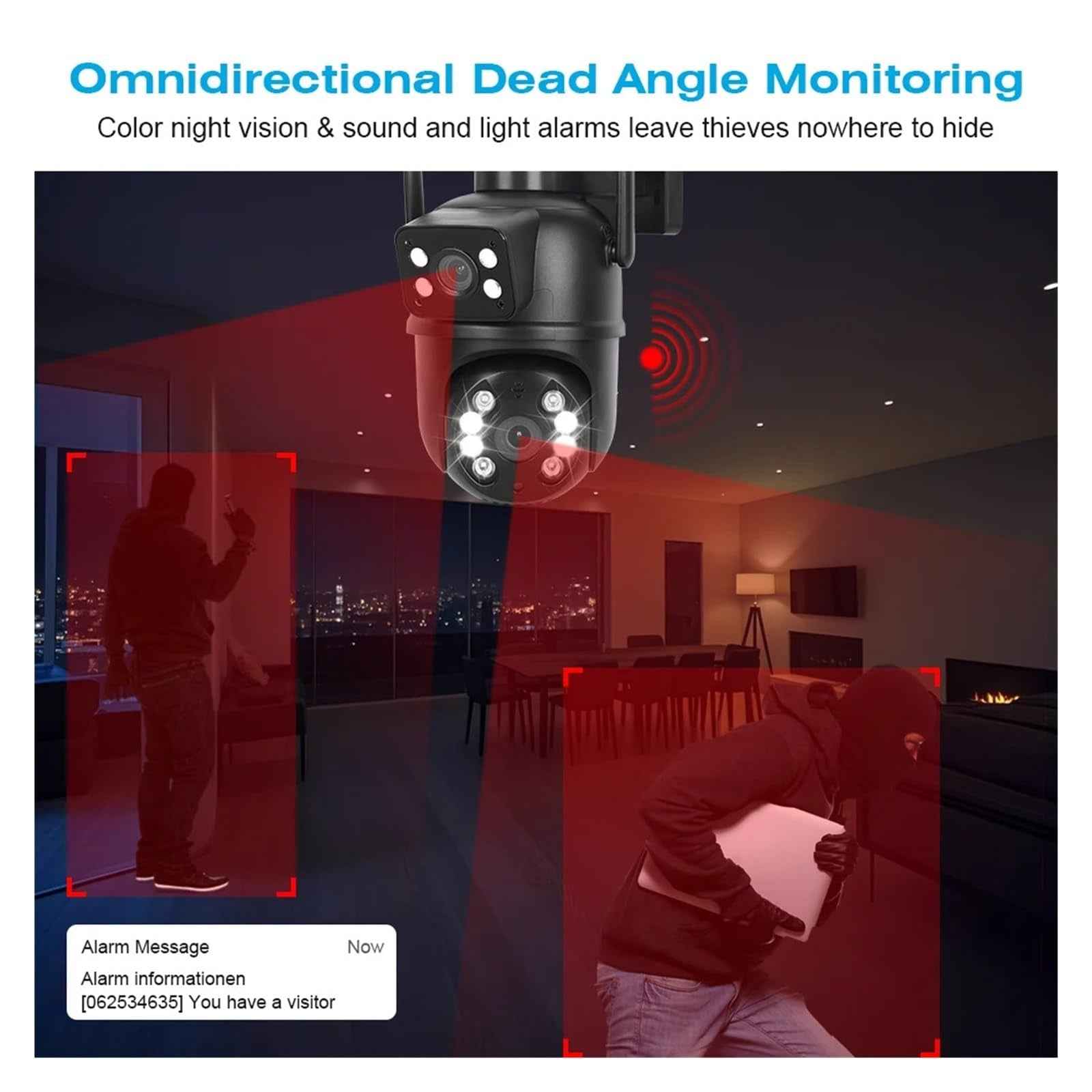 8MP Dual Lens WiFi Security Camera