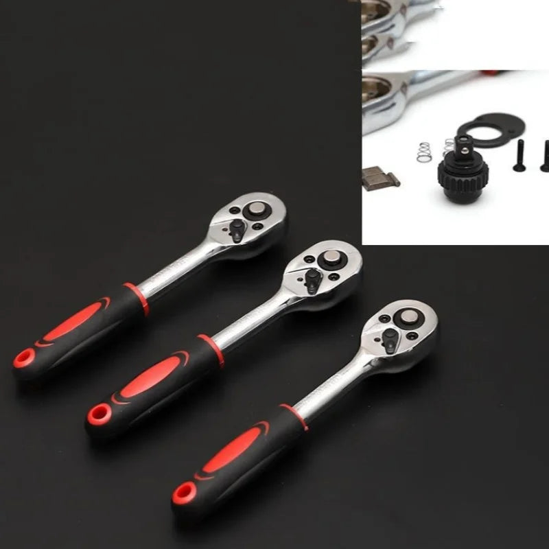 46-Piece Car Repair Tool Kit with Ratchet Wrench & Socket Set