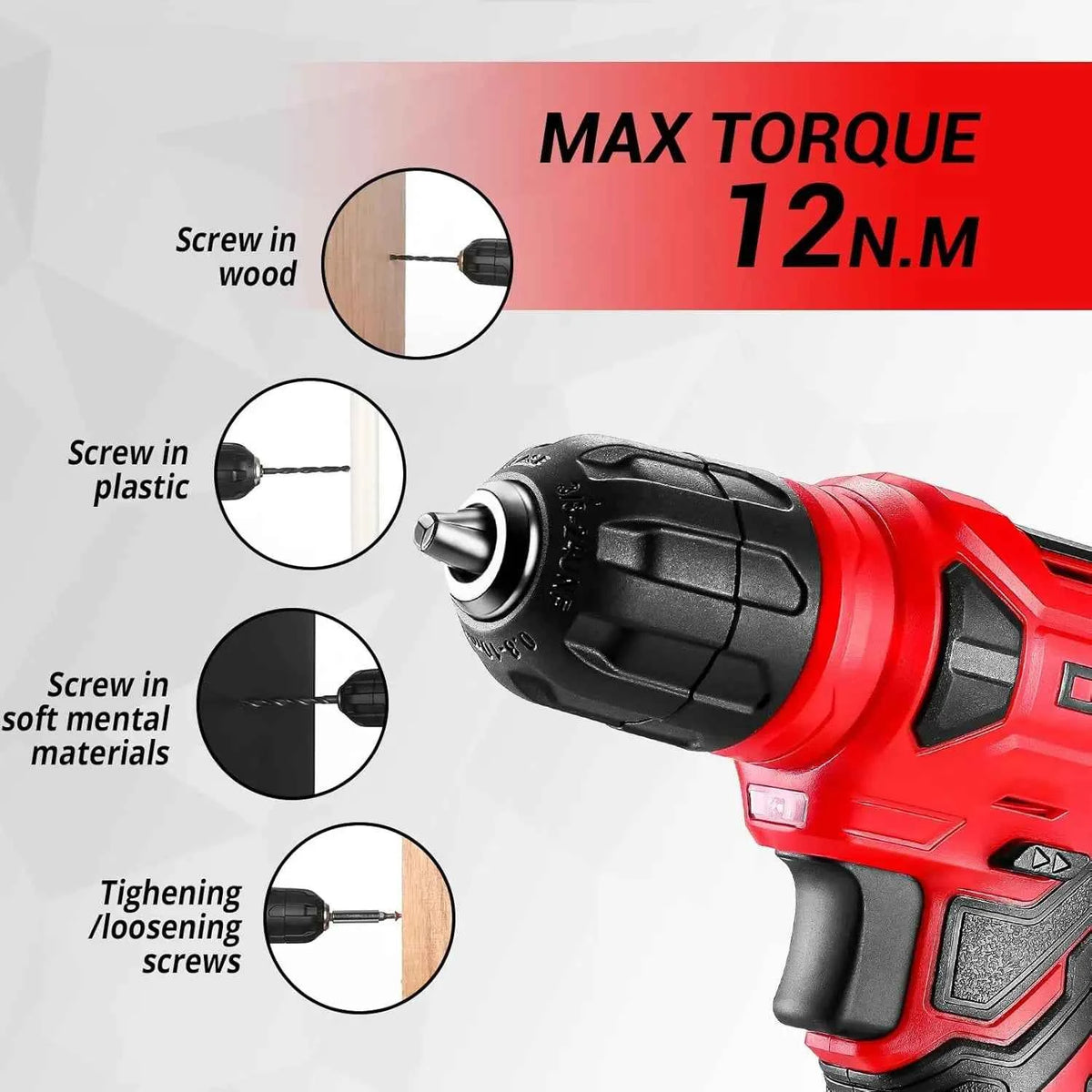 DEKO Small Repair Tool Kit with Electric Drill & Screwdriver