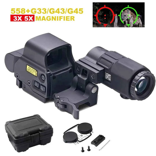 558 Holographic-Style Optical Sight with Magnifier