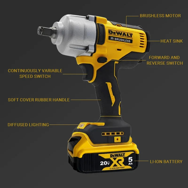 DEWALT DCF900 20V Brushless Cordless Impact Wrench – 1/2" Drive (Tool Only)