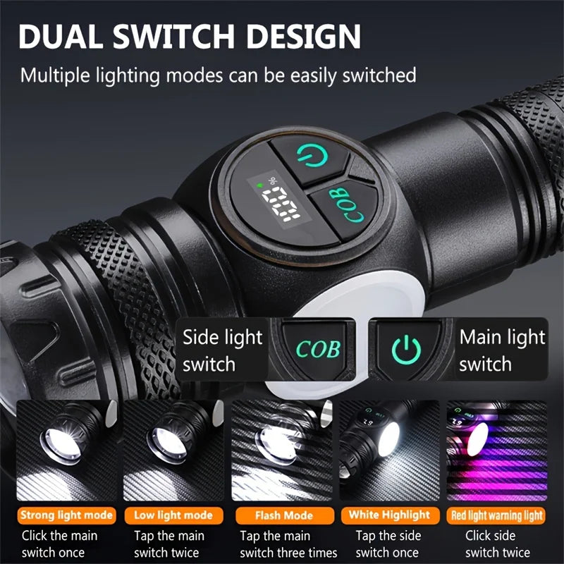 Mikenoon USB Rechargeable Tactical LED Flashlight