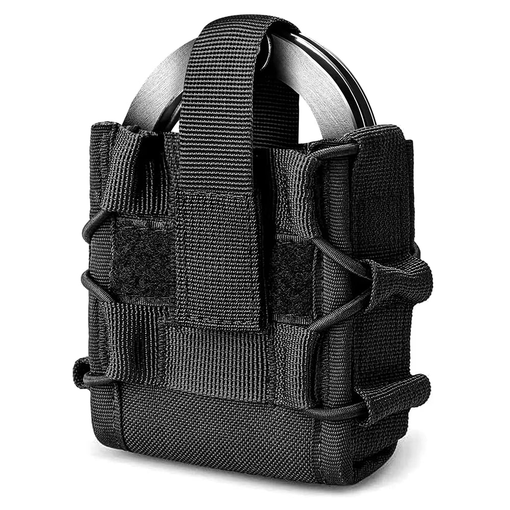 Universal Tactical MOLLE Handcuff Case – Quick Release Belt Pouch for Chain & Hinged Handcuffs