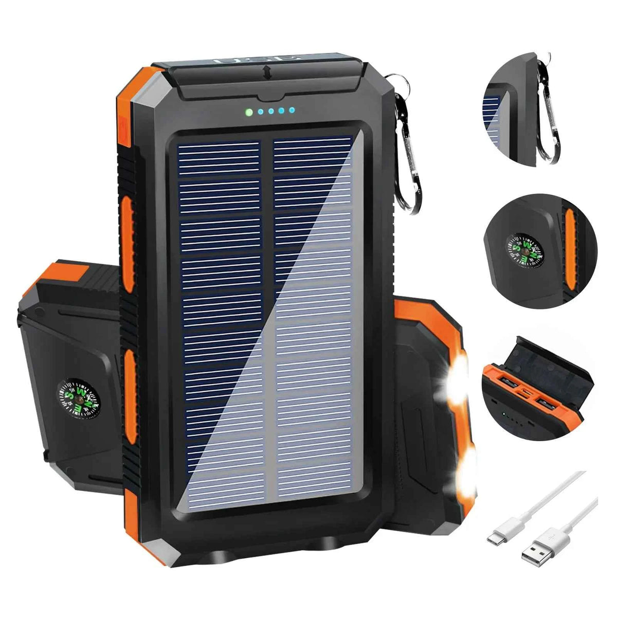 10000mAh Solar Charging Power Bank