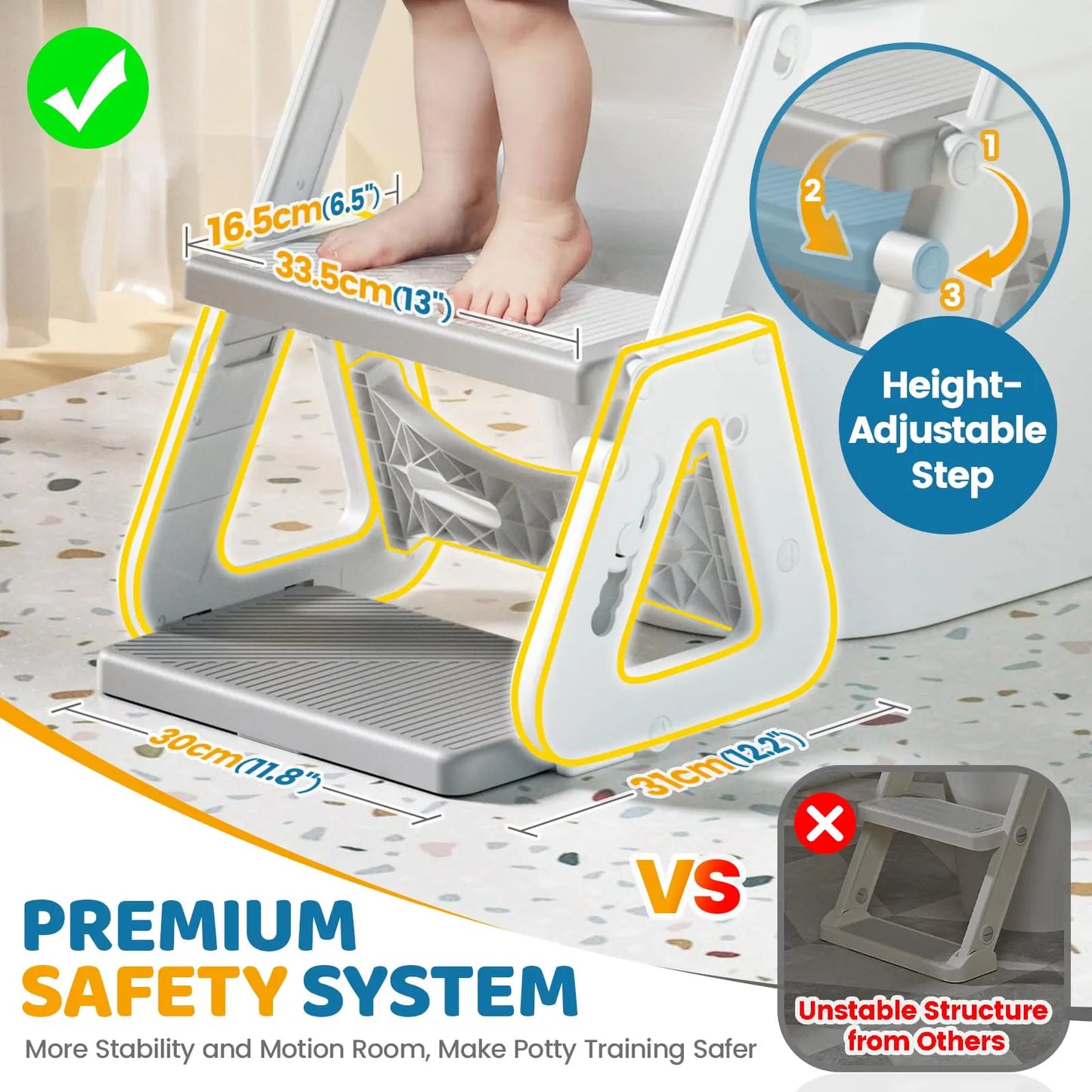 2-in-1 Potty Training Seat with Step Stool
