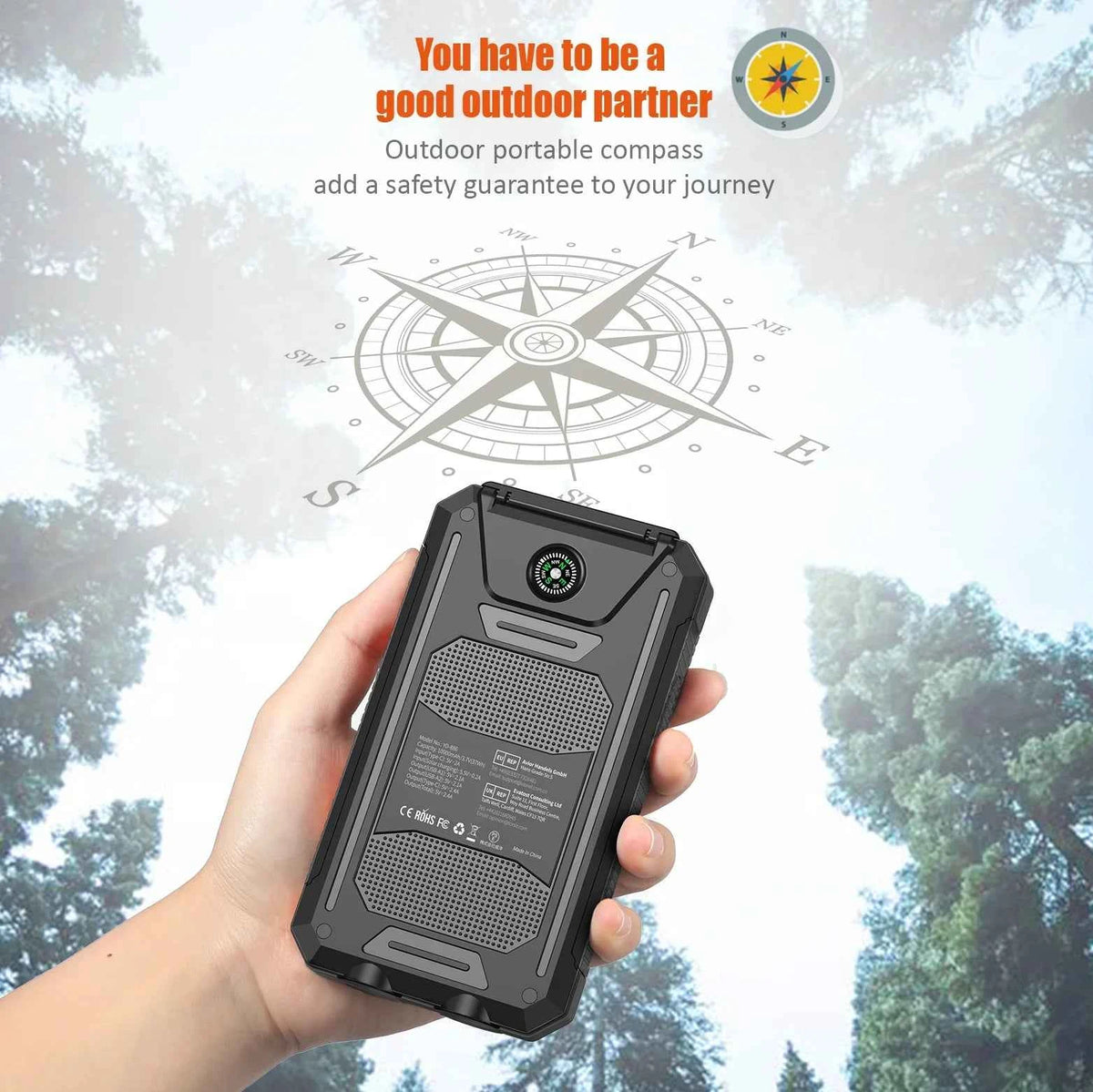 10000mAh Solar Charging Power Bank