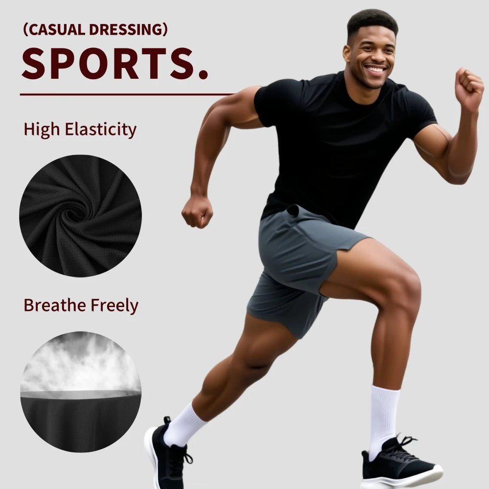 5-Pack Men's Quick-Dry Performance T-Shirts