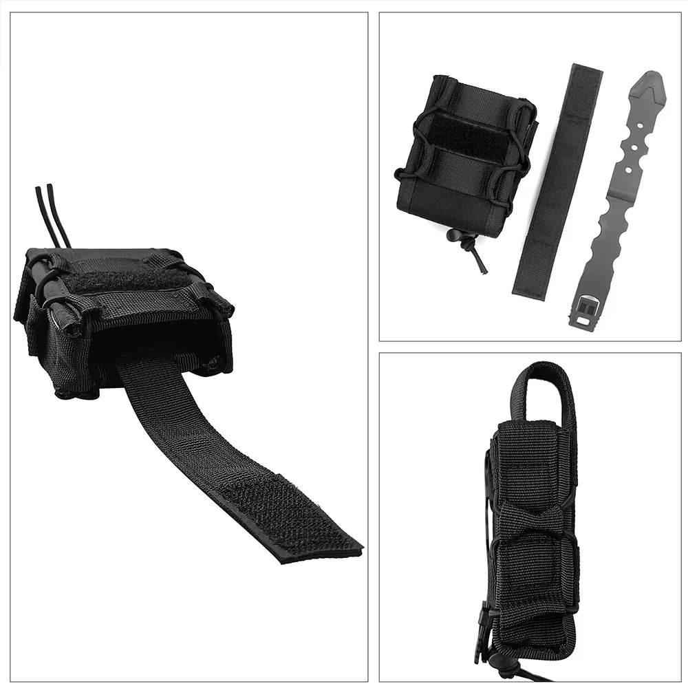 Universal Tactical MOLLE Handcuff Case – Quick Release Belt Pouch for Chain & Hinged Handcuffs