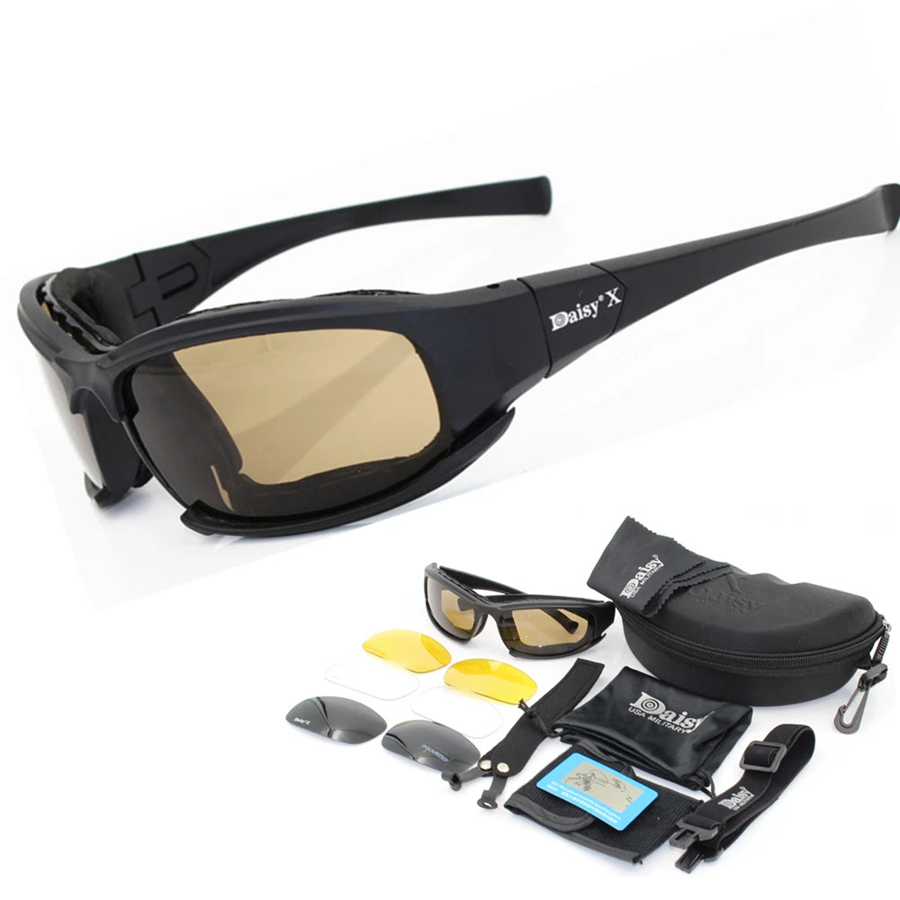 Daisy X7 Tactical Polarized Sunglasses – Military Style Outdoor Glasses for Shooting, Cycling & Hiking