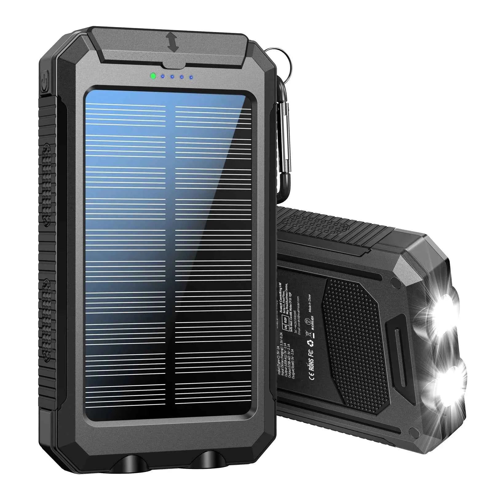 10000mAh Solar Charging Power Bank