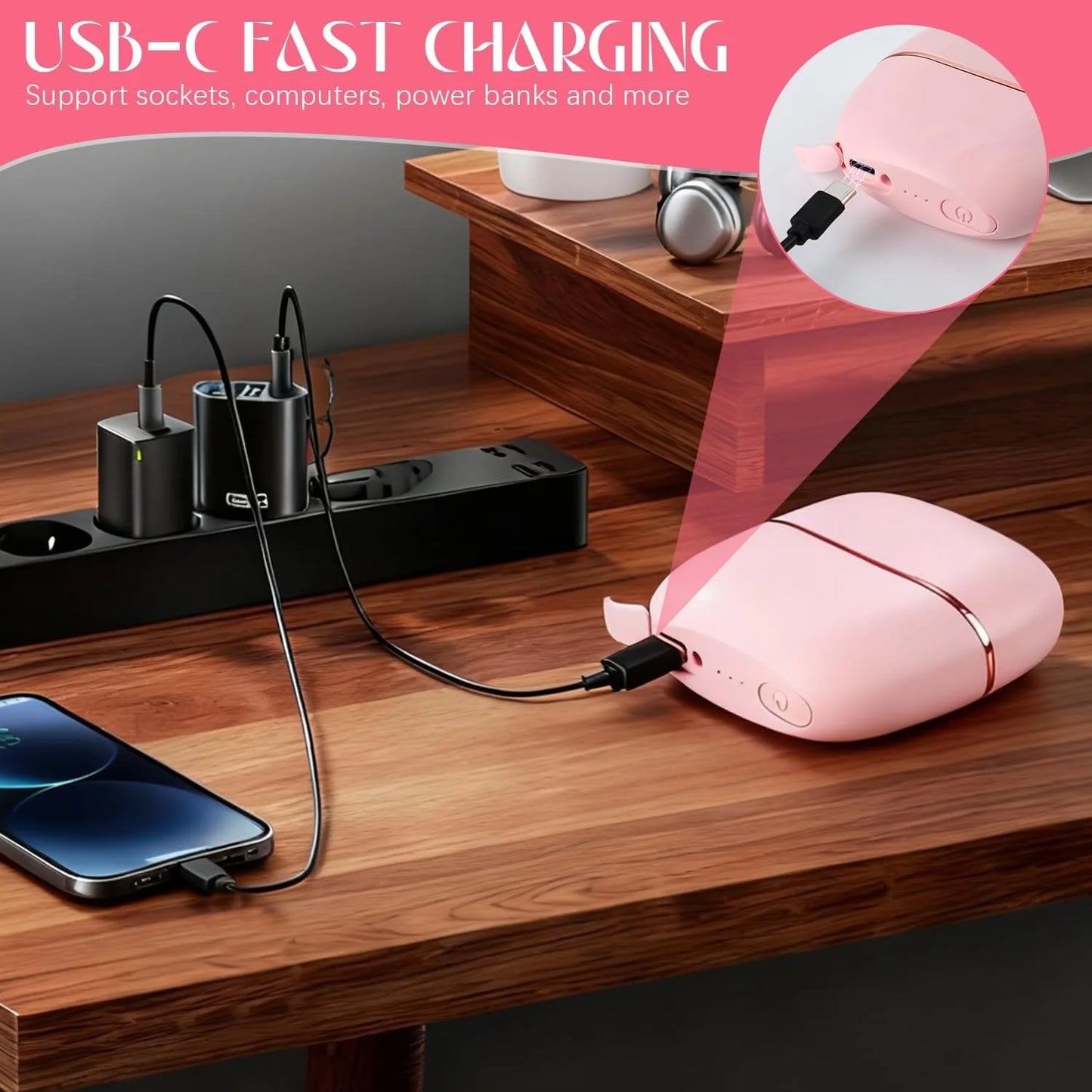 Mini Rechargeable Hair Straightening Brush