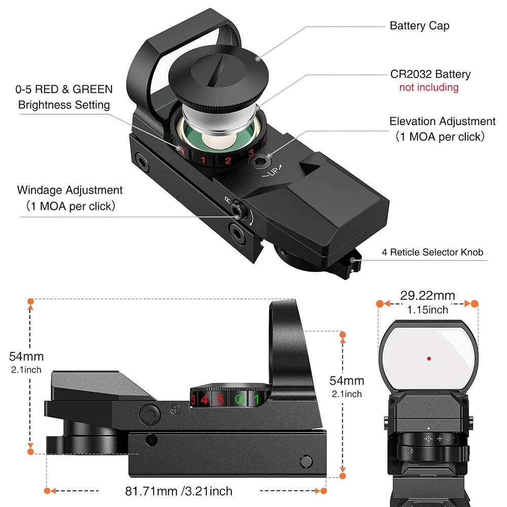 Tactical Red & Green Dot Sight