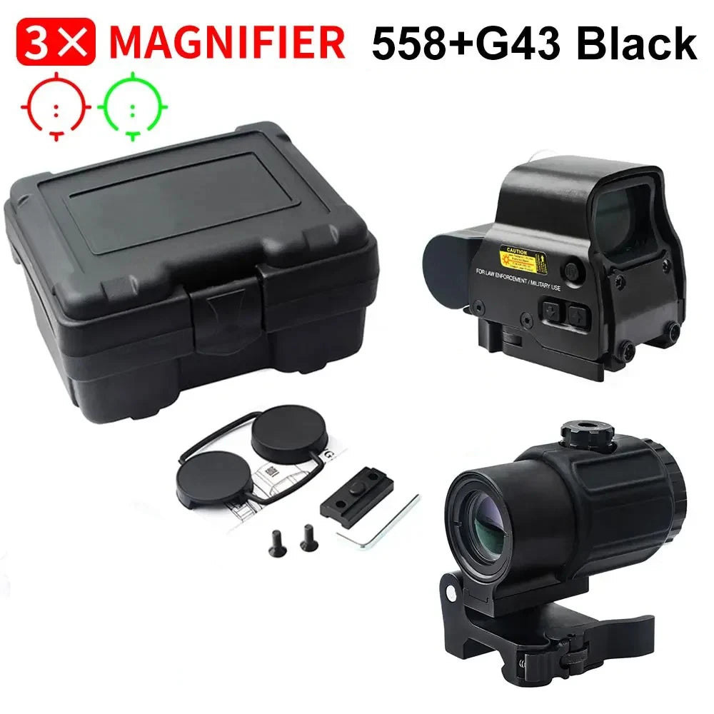 558 Holographic-Style Optical Sight with Magnifier