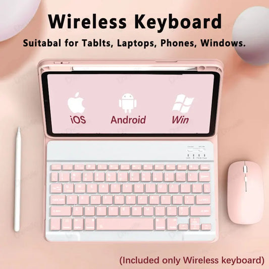 Wireless Bluetooth Keyboard for Android & iOS Tablets