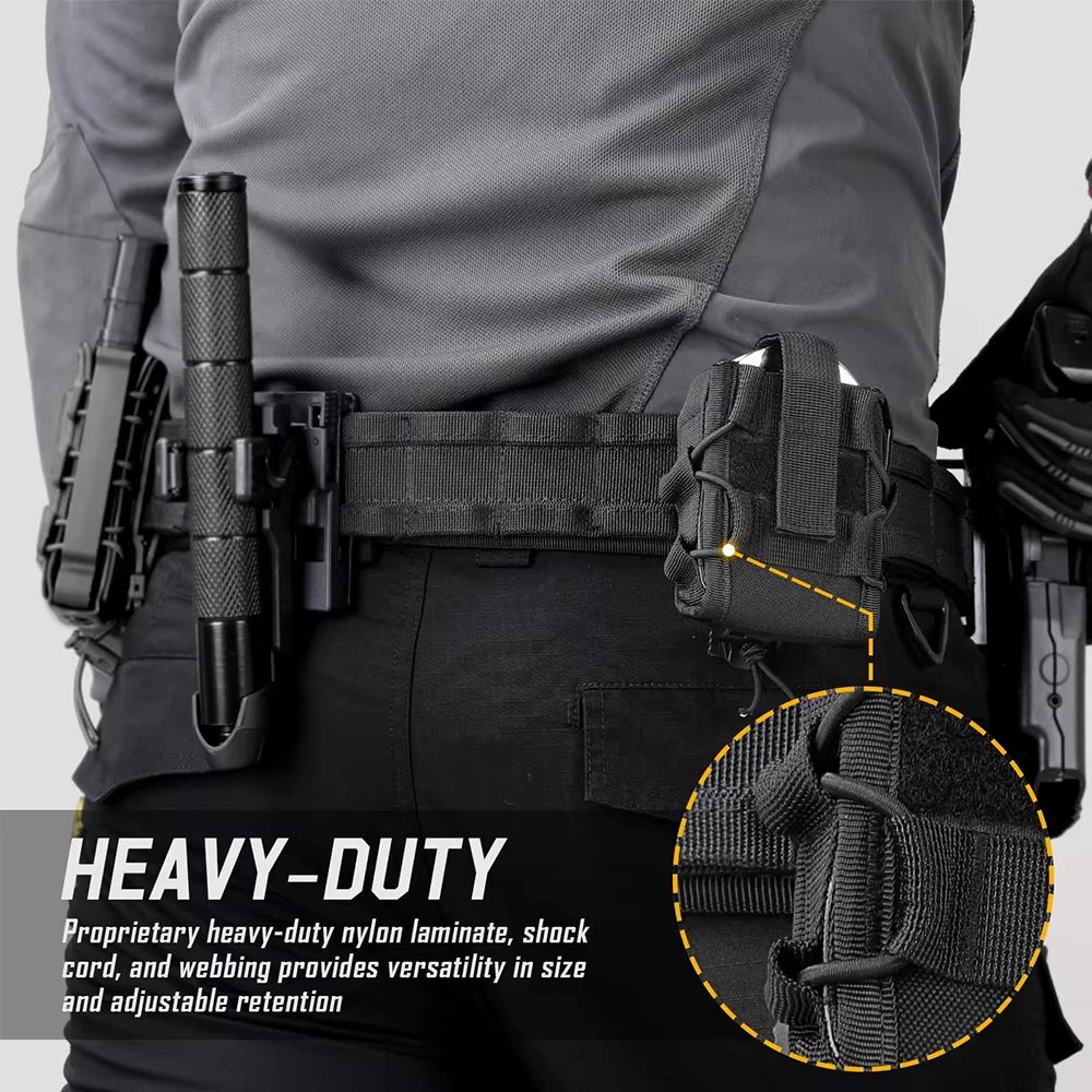 Universal Tactical MOLLE Handcuff Case – Quick Release Belt Pouch for Chain & Hinged Handcuffs