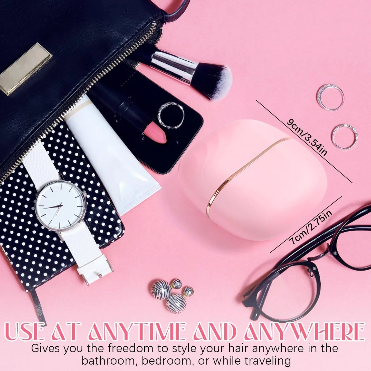 Mini Rechargeable Hair Straightening Brush