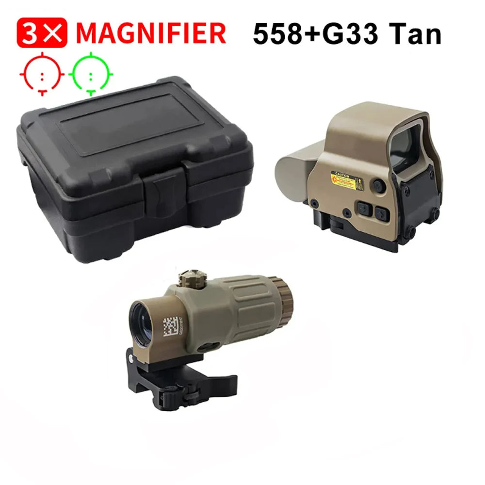 558 Holographic-Style Optical Sight with Magnifier