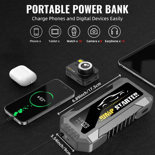 5000A Car Jump Starter & 20,000mAh Power Bank