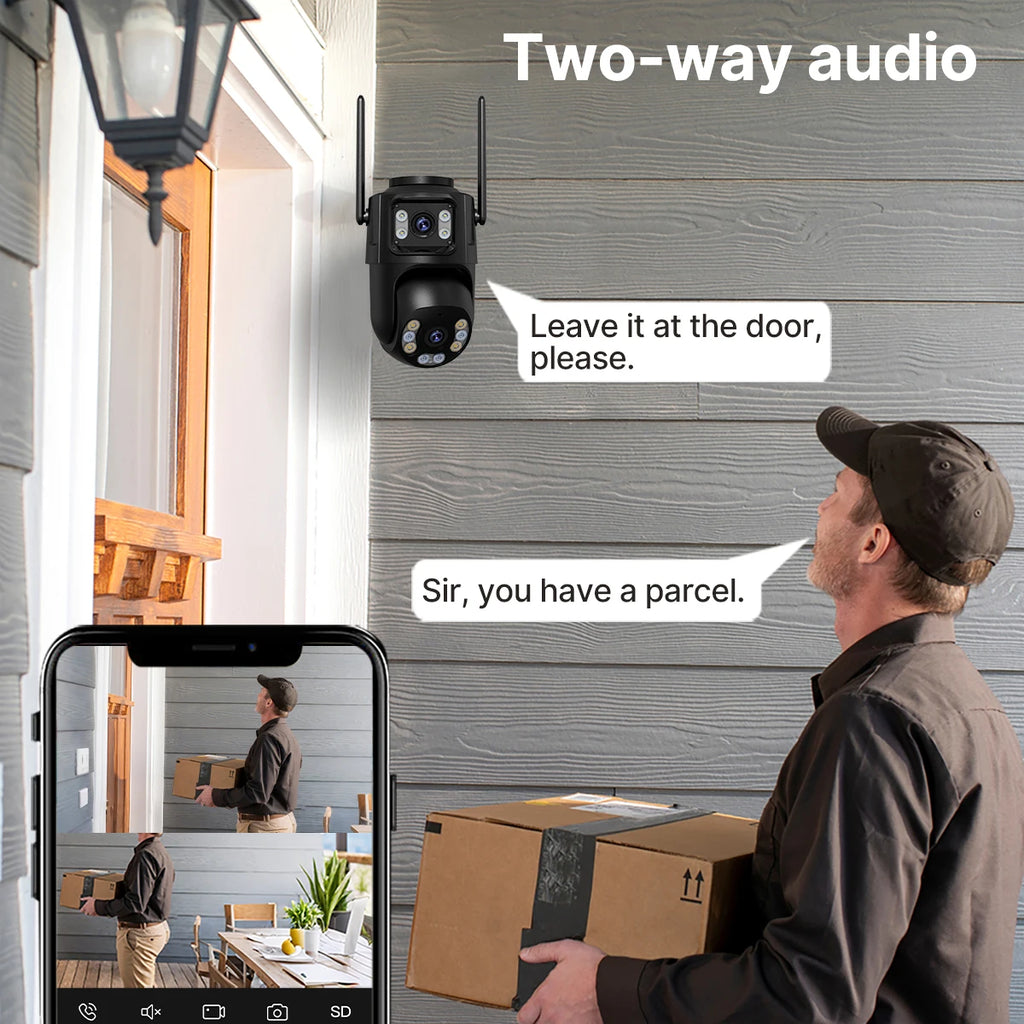 4K 8MP Dual-Lens WiFi PTZ Security Camera