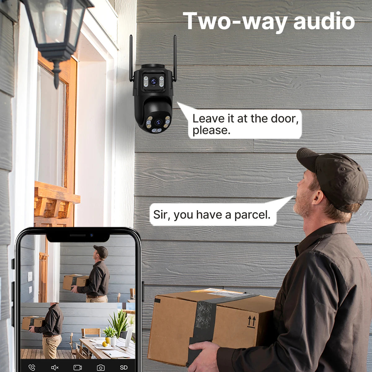 4K 8MP Dual-Lens WiFi PTZ Security Camera
