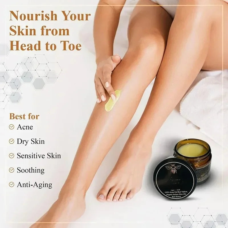 Beef Tallow & Raw Honey Moisturizing Balm