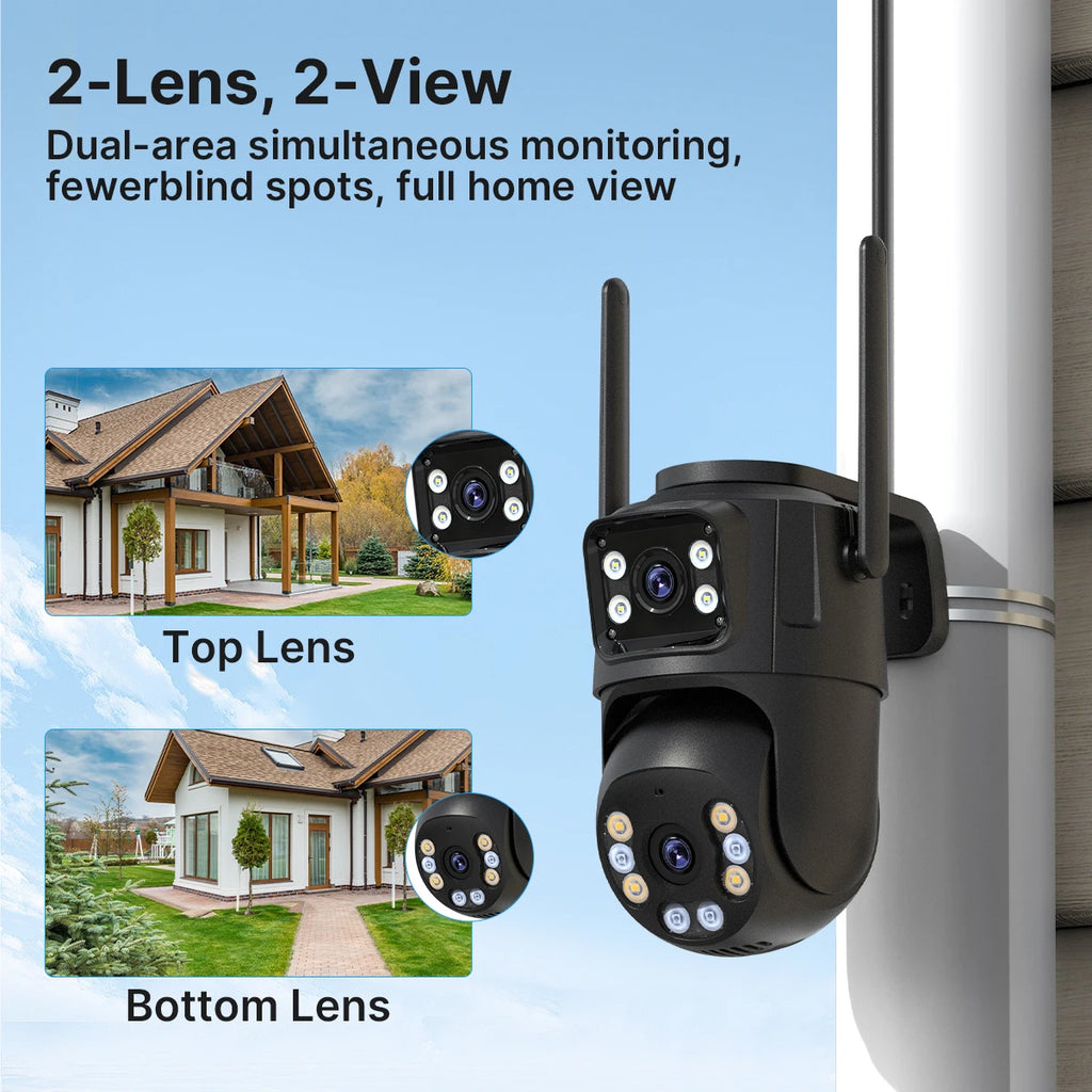 4K 8MP Dual-Lens WiFi PTZ Security Camera