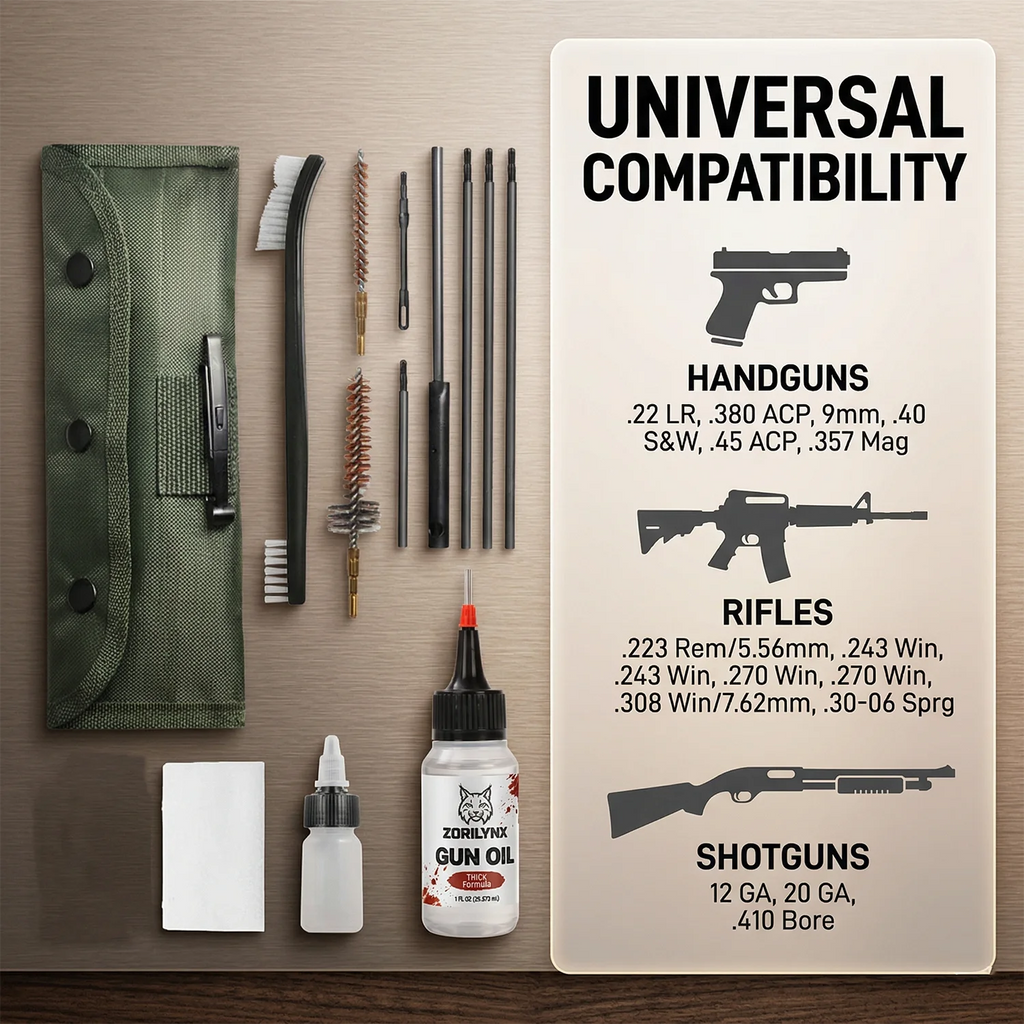 1oz Firearm Maintenance Kit – 13-Piece Cleaning & Lubrication Set
