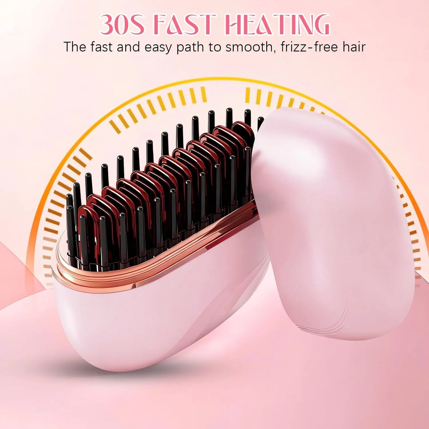 Mini Rechargeable Hair Straightening Brush