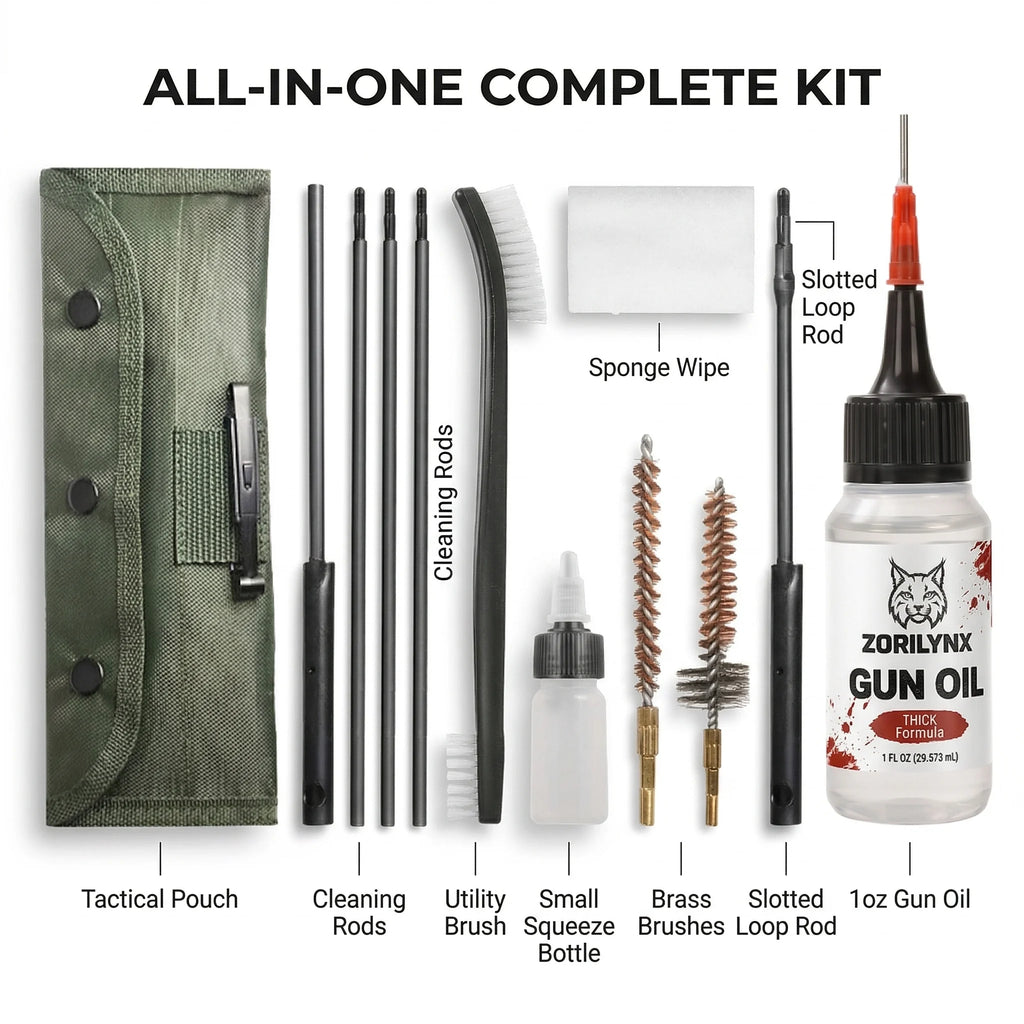1oz Firearm Maintenance Kit – 13-Piece Cleaning & Lubrication Set