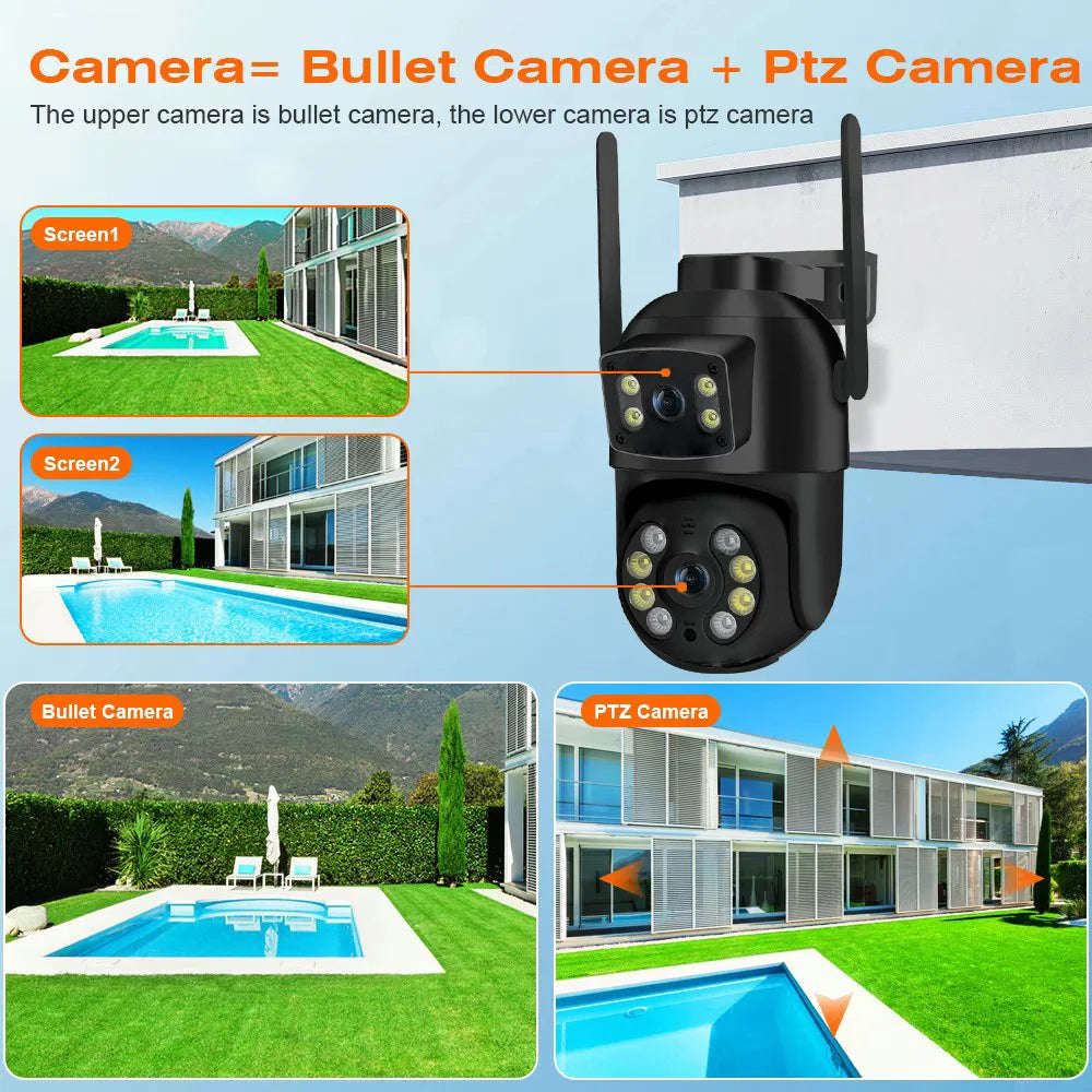 8MP Dual Lens WiFi Security Camera