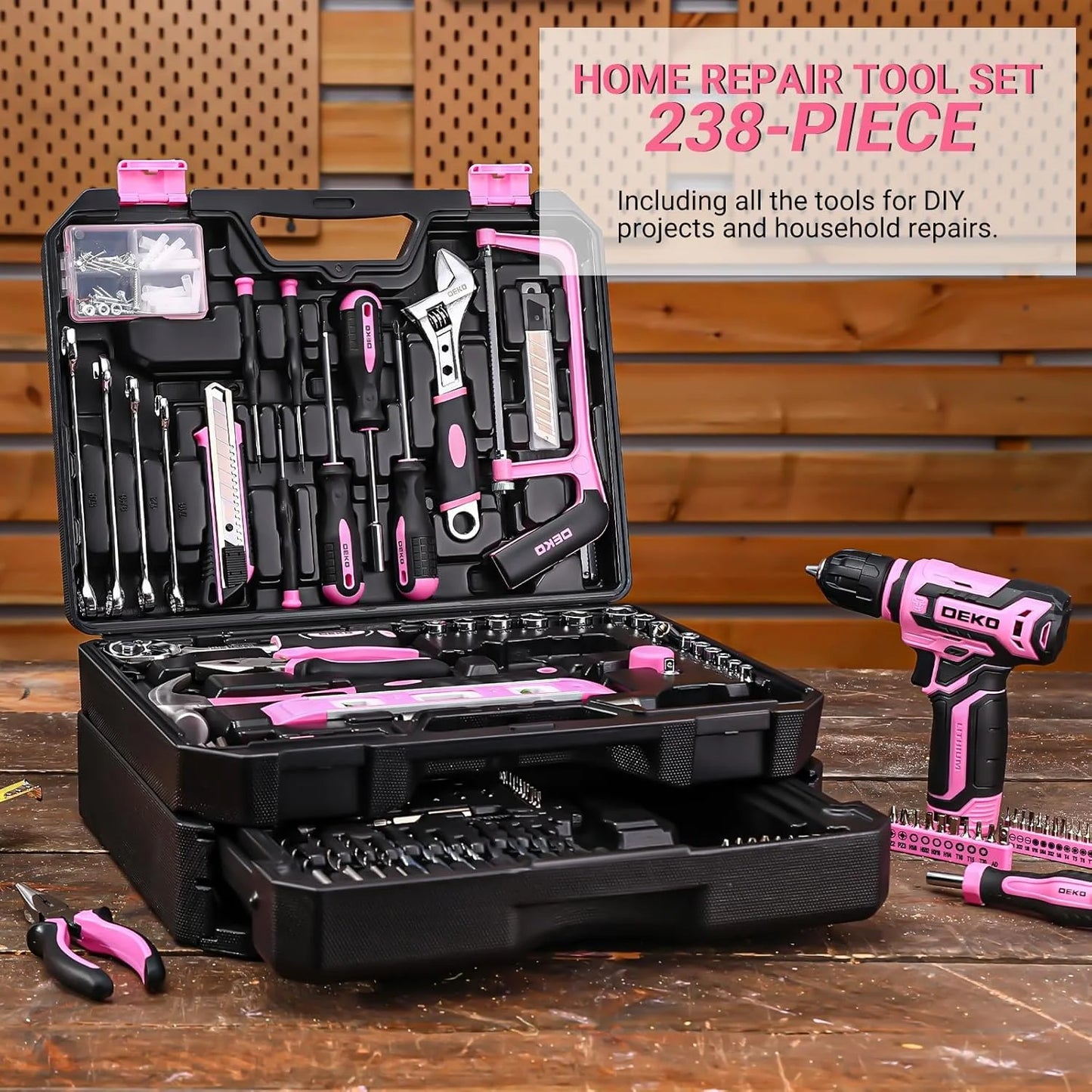 DEKO Home Mechanic Toolbox Set
