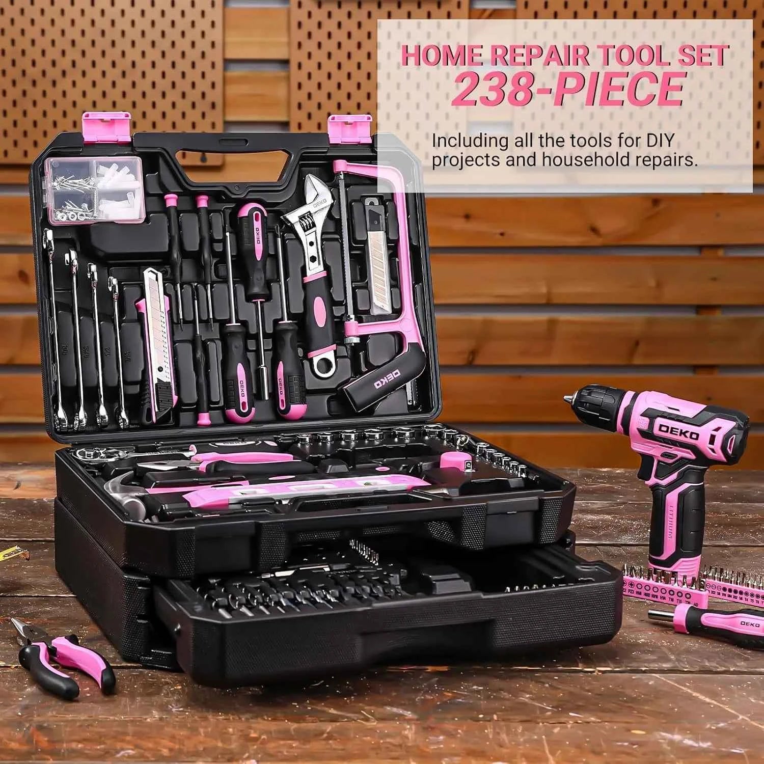 DEKO Home Mechanic Toolbox Set