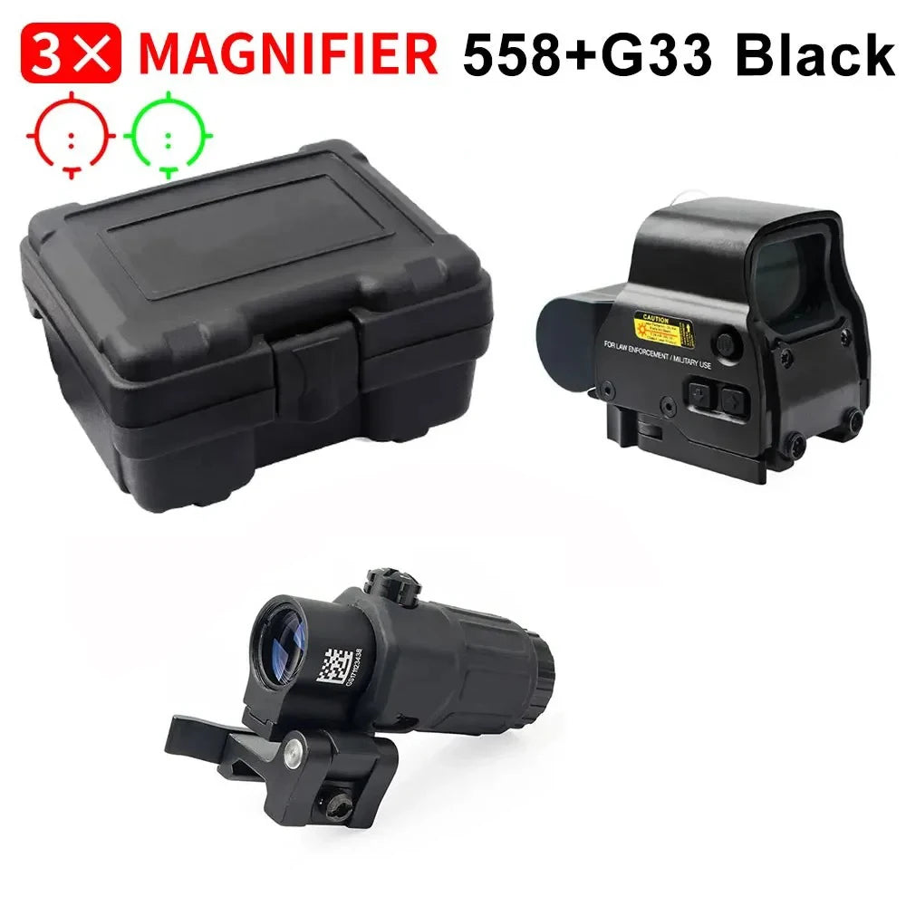 558 Holographic-Style Optical Sight with Magnifier