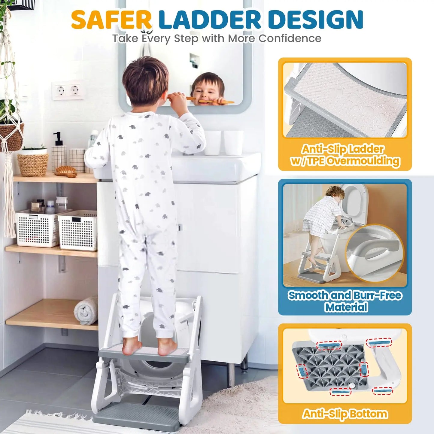 2-in-1 Potty Training Seat with Step Stool