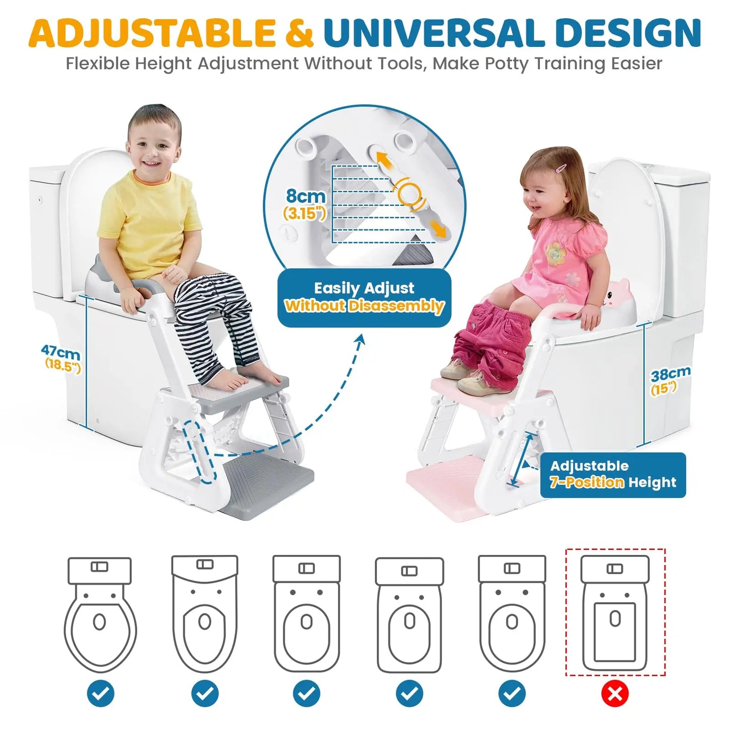 2-in-1 Potty Training Seat with Step Stool